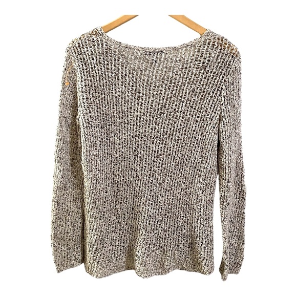 Eileen Fisher Open Oatmeal Weave Sweater M - Picture 2 of 4
